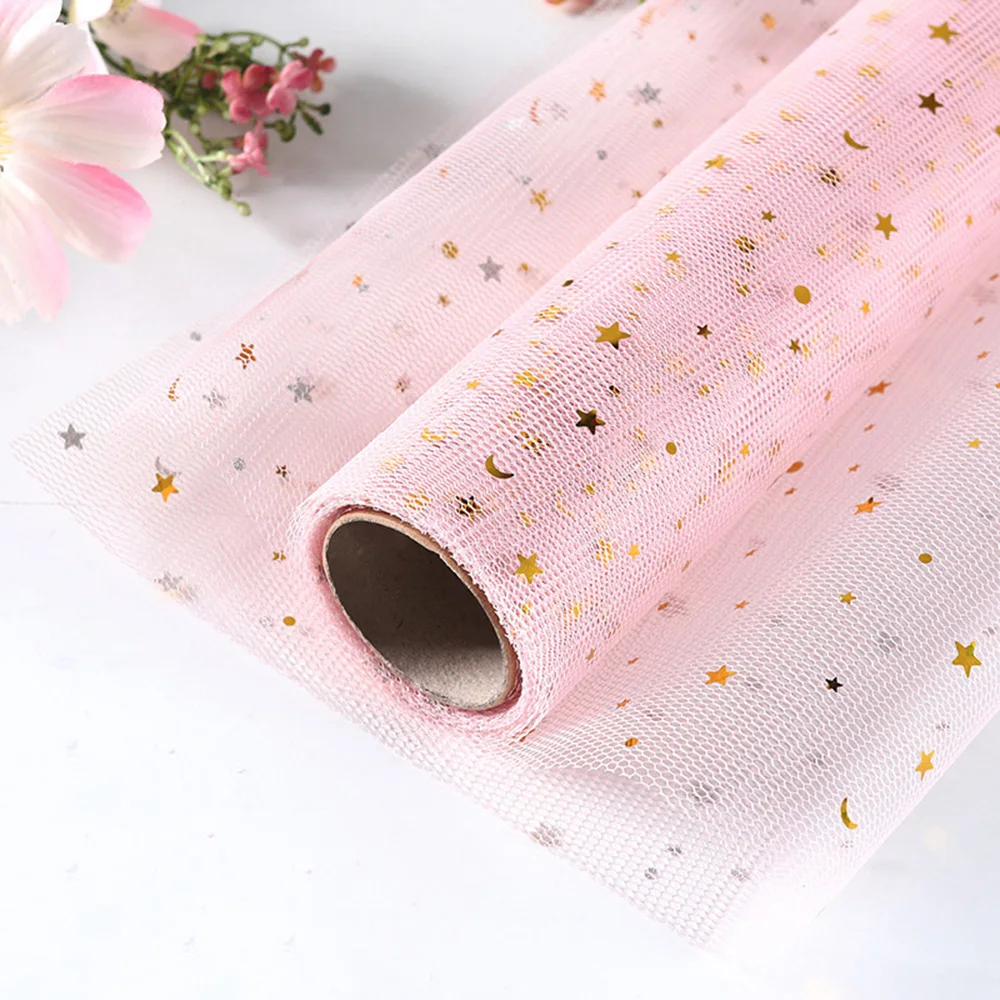 4.5M Korean Flower Wrapping Sequins Mesh Roll - DIY Scrapbook Craft Paper, Gift Wrapping, Florist Supplies, Bouquet Decor Material image 3