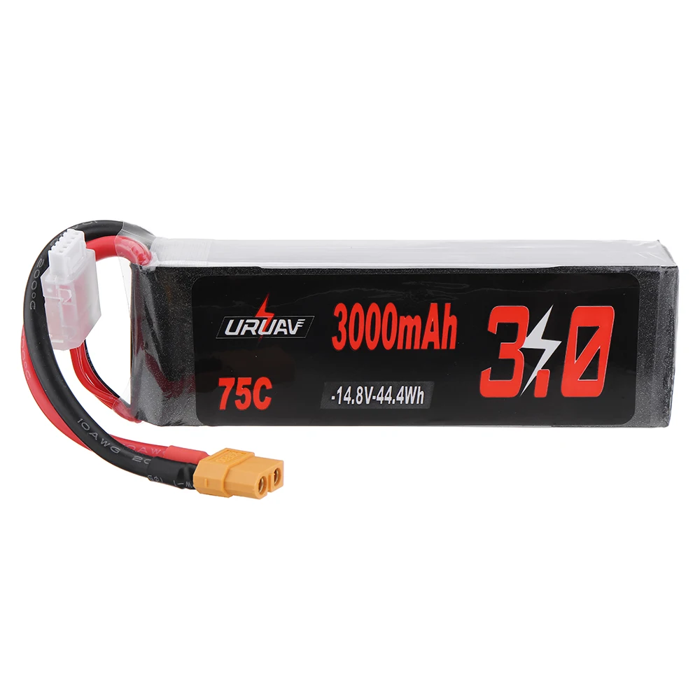 Высокое качество URUAV 14,8 V 3000mAh 75C 4S Lipo батарея XT60 Разъем для RC гоночного дрона квадрокоптера запасные части Аксессуары