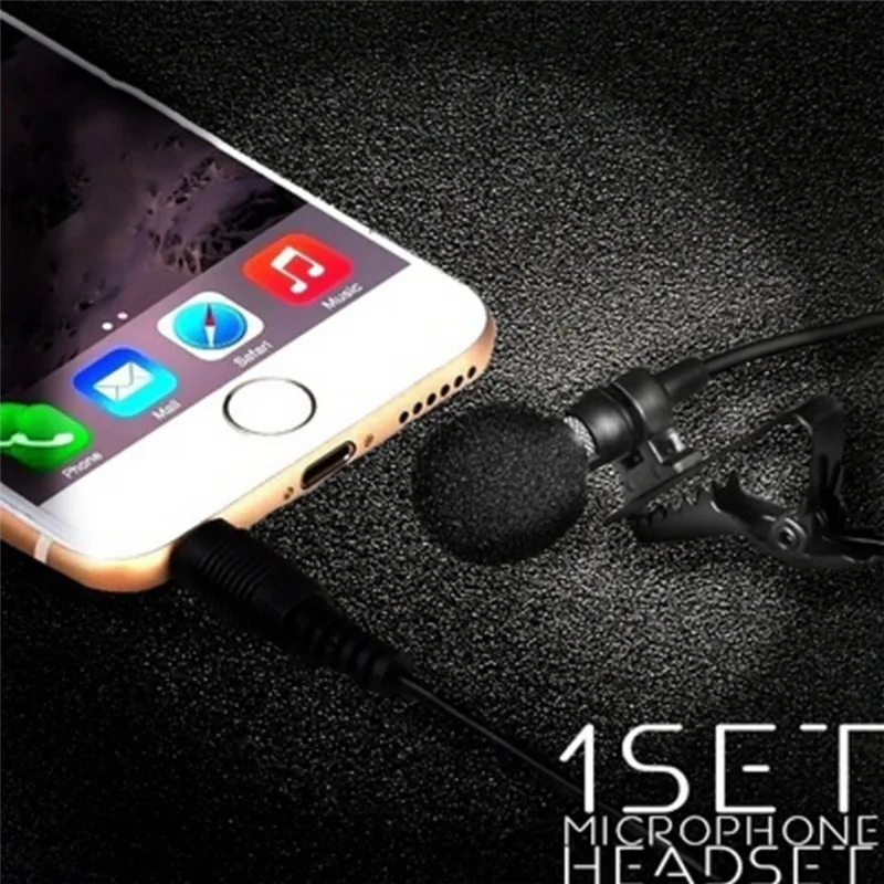 Горячая Распродажа Мини 3 5 мм Джек микрофон-петличка с зажимом для галстука