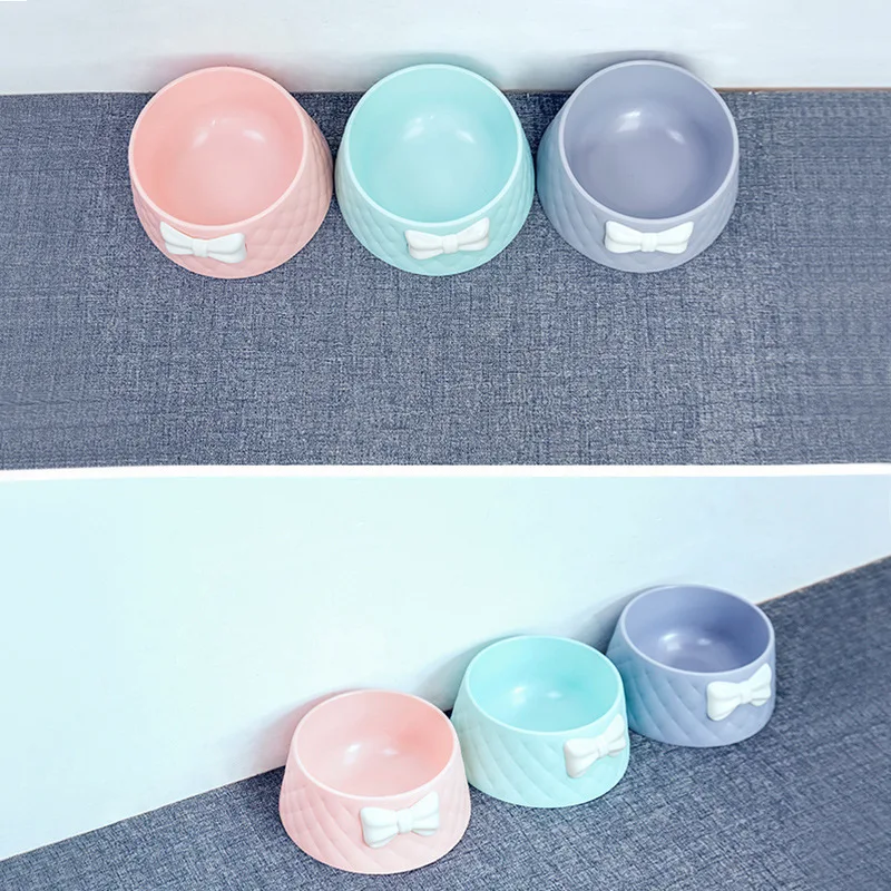 Женская миска для еды милая щенка с бантом питья в виде кошки птица