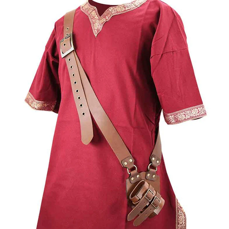 Кожаный ремень на плечо в средневековом стиле викингов ножны скаббард рыцарская