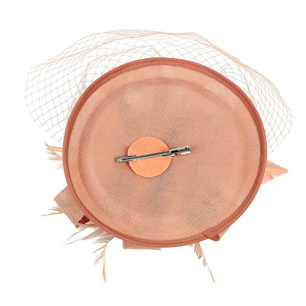 Женская Вуалетка с зажимом для волос и перьями свадебная Повседневная шляпа