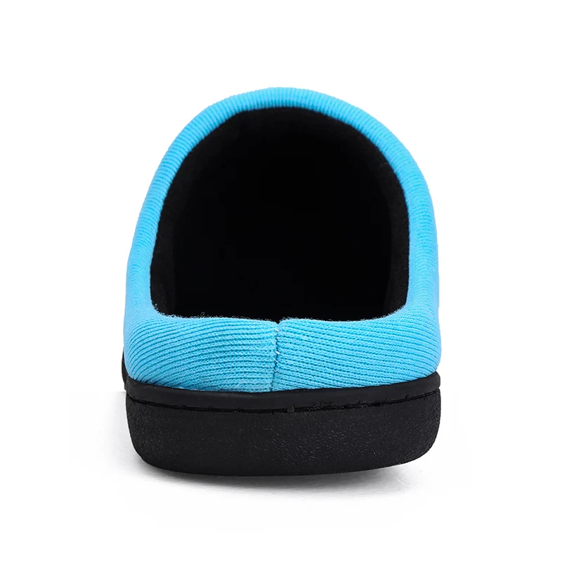 Тапочки мужские домашние теплые хлопок ткань без застежки удобные тапочки для