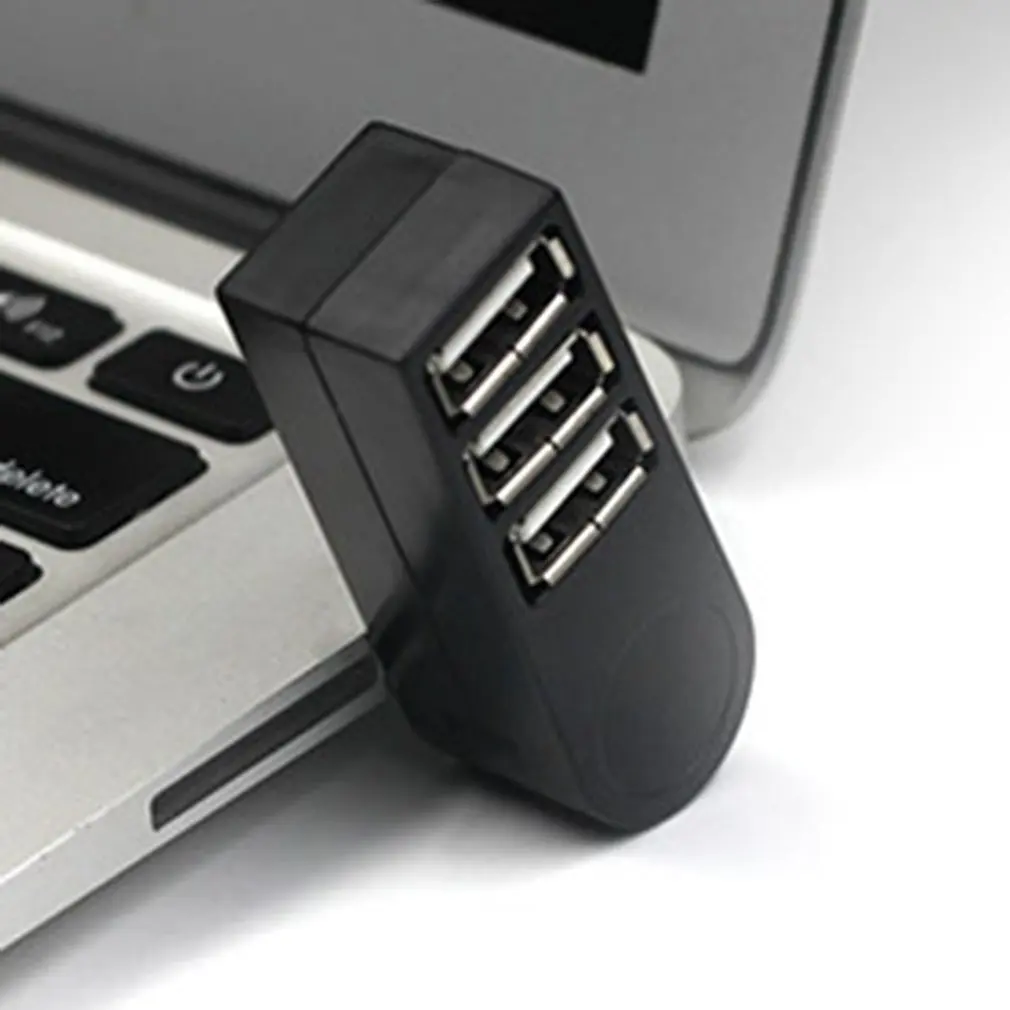 Usb2.0 концентратор сплиттер 3 usb роторный расширительный Док USB2.0 совместим с USB1.1