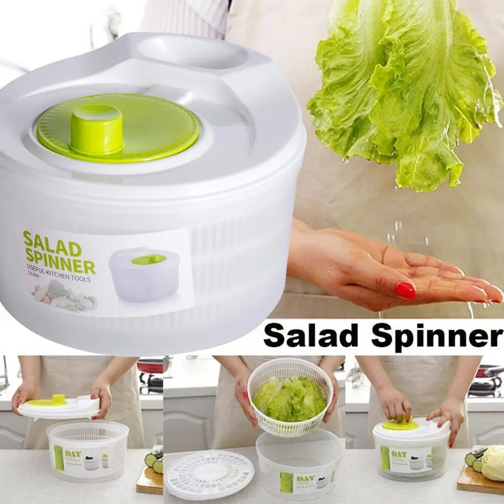 

Fruit Vegetable Dehydrator Drainer Salad Spinner Dehydration Basket Household Multifunctional Large Tools Kitchen Capacity F0Y9