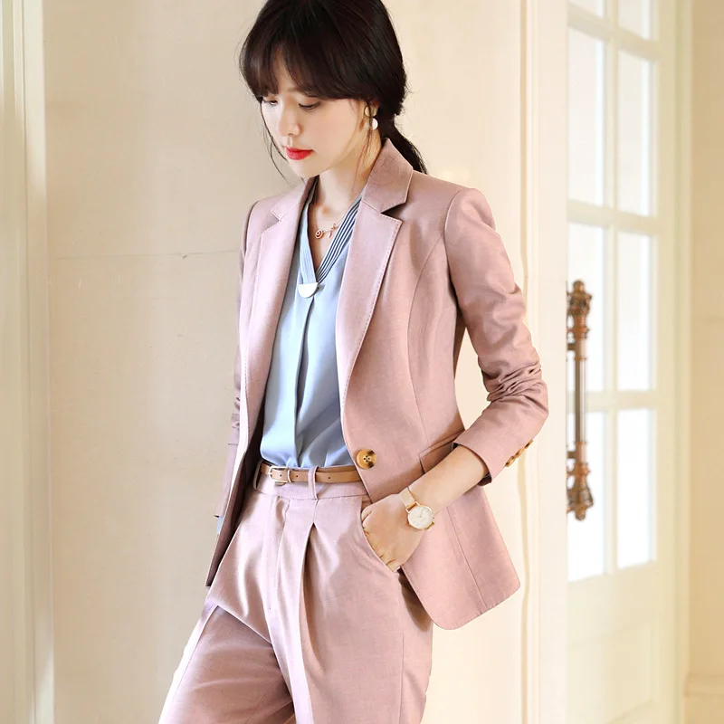 Профессиональный женский костюм новый модный осенний офисный в Корейском стиле