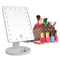 aiboo professional 22 led makeup mirror light portable rotation vanity lights lamp touch bright adjustable usb or battery use