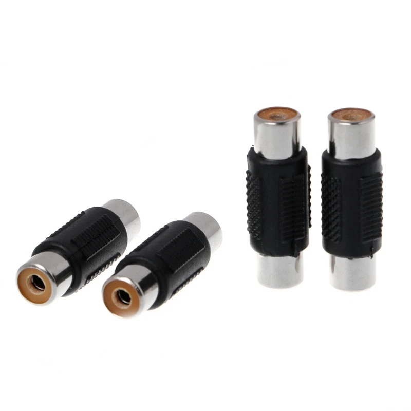 

5 Pcs RCA Female to RCA Female Audio Video Cable Jack Plug Adapter Connector