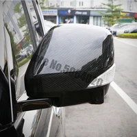for nissan elgrand 2011 2020 accessories abs chrome carbon fibre car car side door mirror cover trim car styling 2pcs