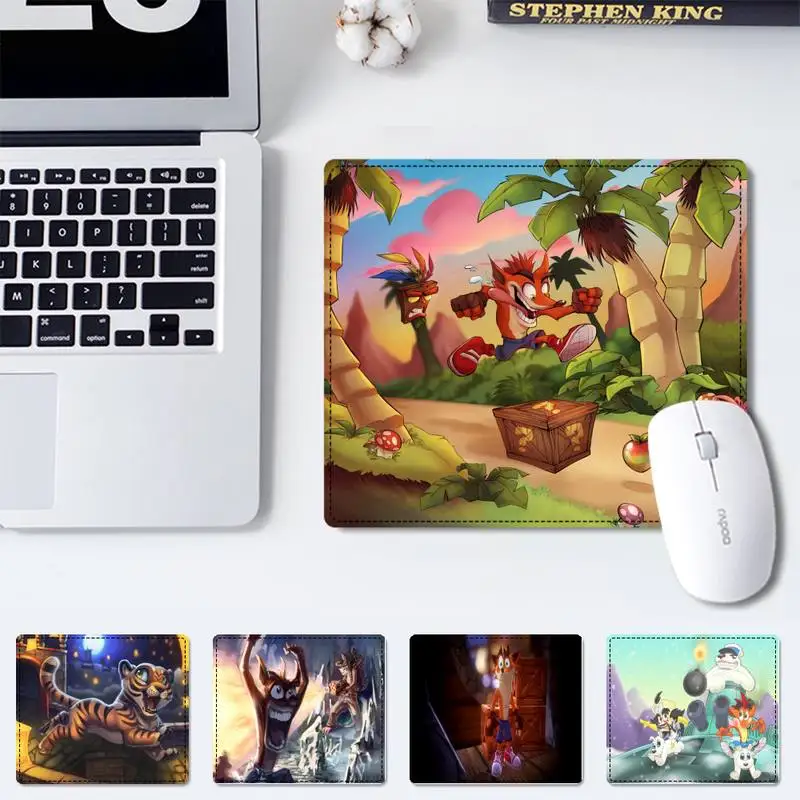 

Hot Sell Crash Bandicoot Mouse Mat Small Pads Family Laptop Gamer Rubber Mouse Mat MousePad Desk Gaming Mousepad Cup Mat