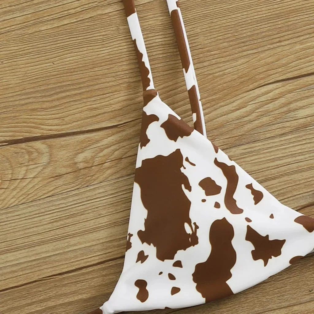 

Swimsuit Women Floral Random Print Bikini Set Push-up Swimsuit Beachwear Padded Swimwear High Leg Swimming Suit Biquini