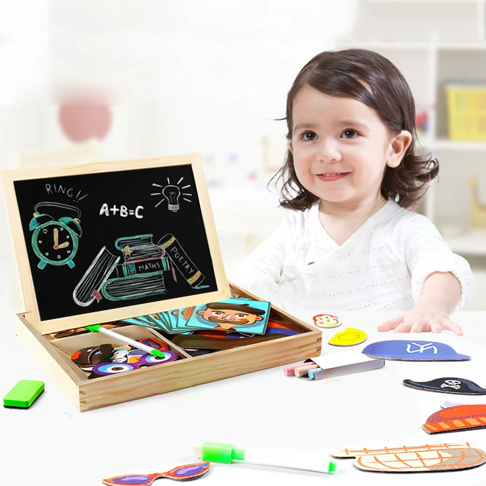 Детская деревянная доска для рисования на лице|Пазлы| |