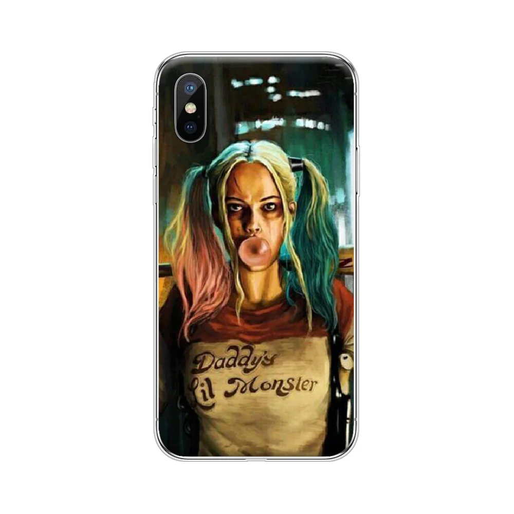 Harley Quinn DC отряд самоубийц чехол для телефона с рисунком iphone 4 4s 5 5S SE 5C 6 6S 7 8 plus X XS XR 11