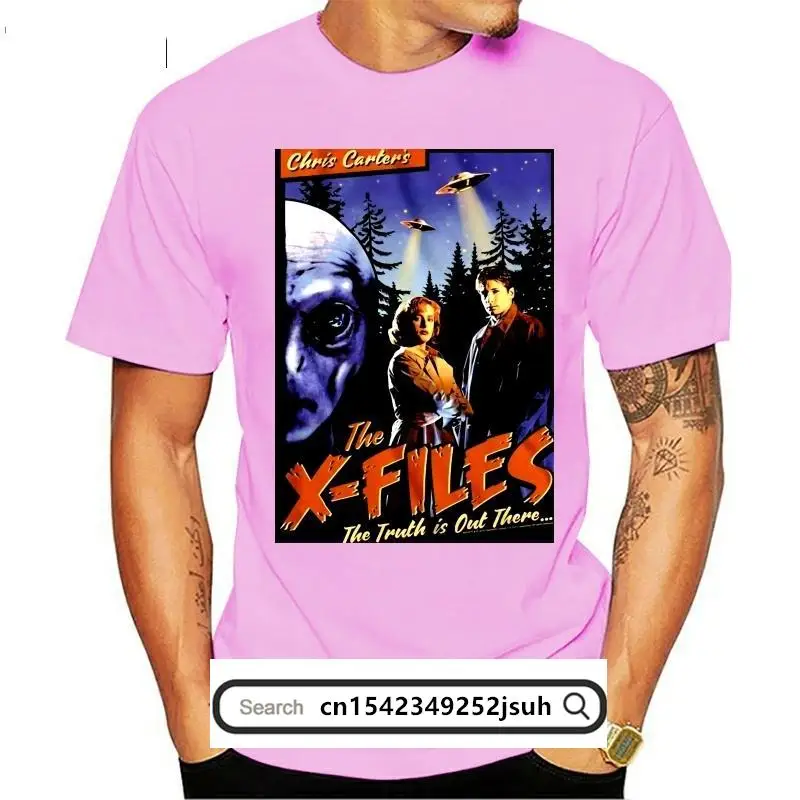 

X-Files Horror Sci-Fi Thriller TV Series Old Retro Movie Poster T-Shirt Tee