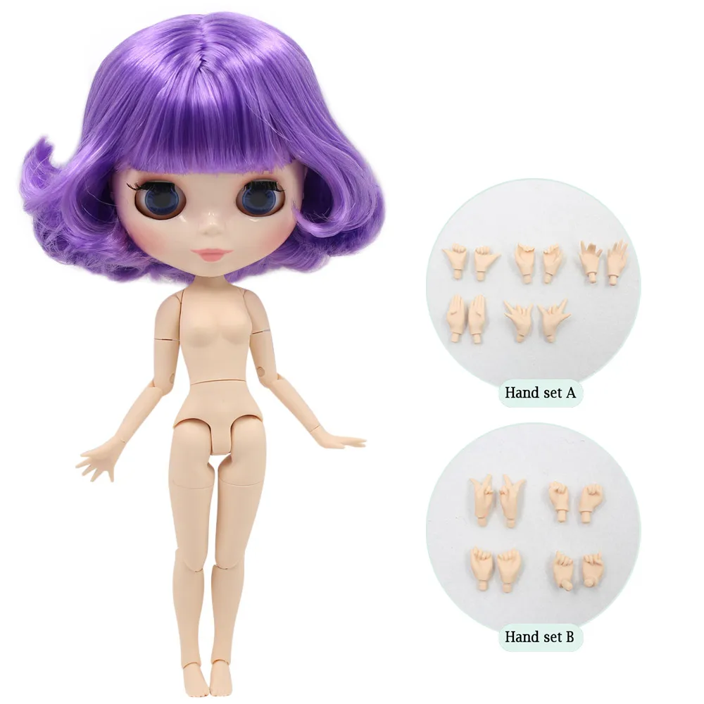 Ледяная Blyth фабрика кукла подходит для одевания самостоятельно DIY Изменить игрушка BJD Специальная цена - Цвет: white glossy face