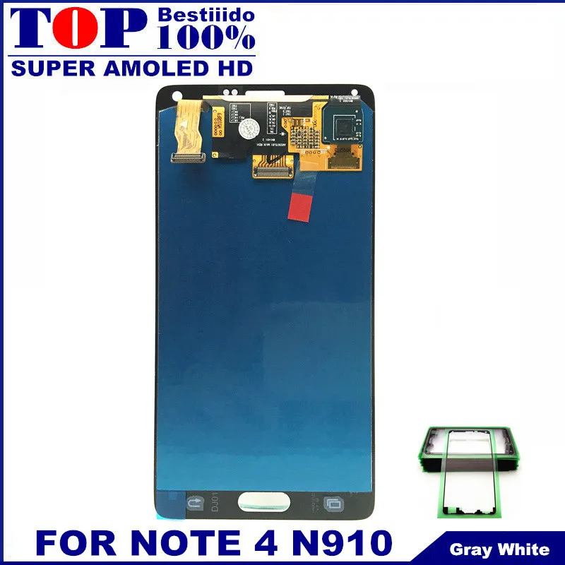 Супер AMOLED lcd s для samsung Galaxy Note 4 Note4 N910 N910C N910A N910F N910H ЖК-дисплей сенсорный экран