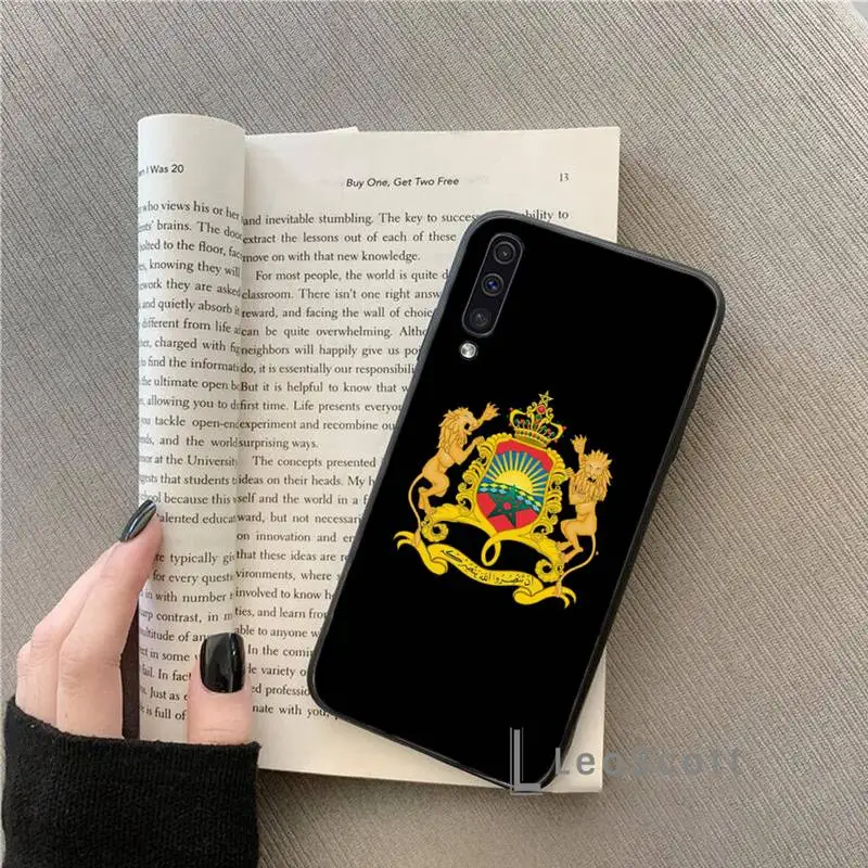 

Morocco Flag Coat Of Arms Phone Case For Samsung A20 A30 30s A40 A7 2018 J2 J7 prime J4 Plus S5 Note 9 10 Plus