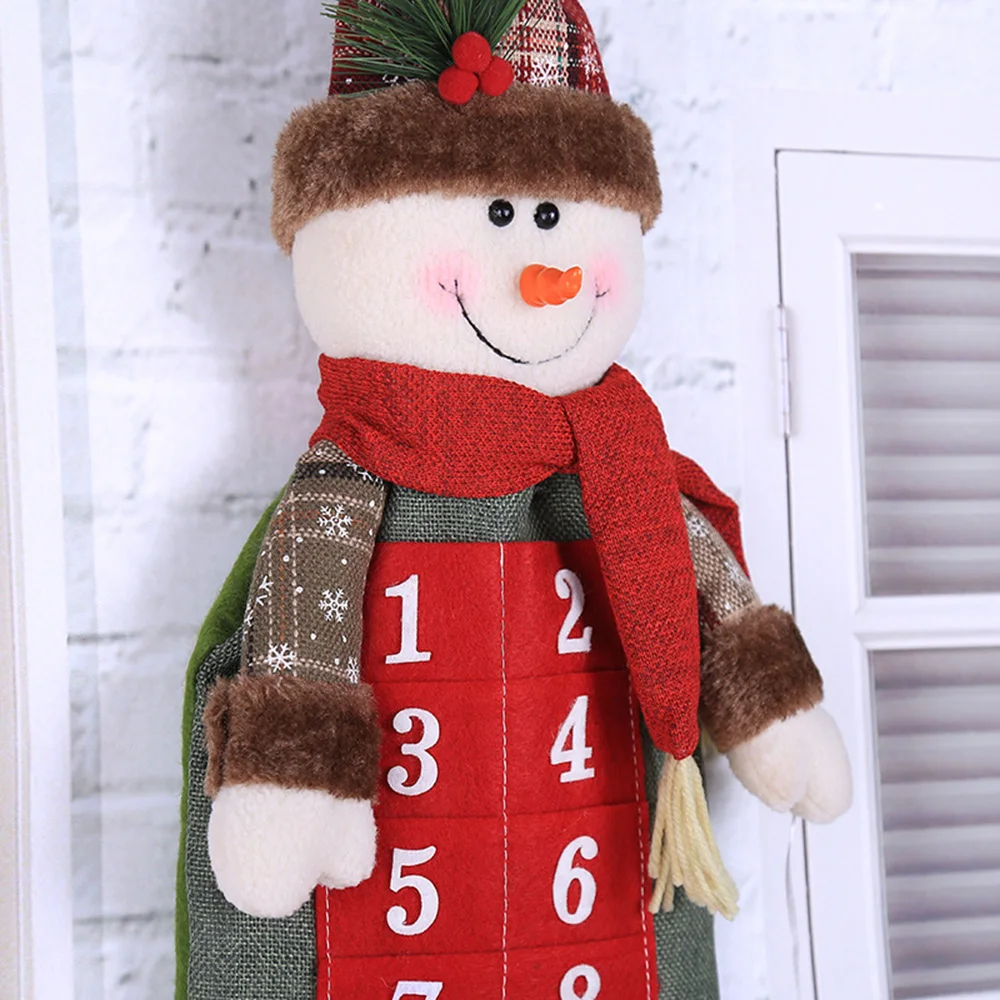 1pc Christmas calendar Advent Wall Cloth Xmas Home Seasonal Decoration