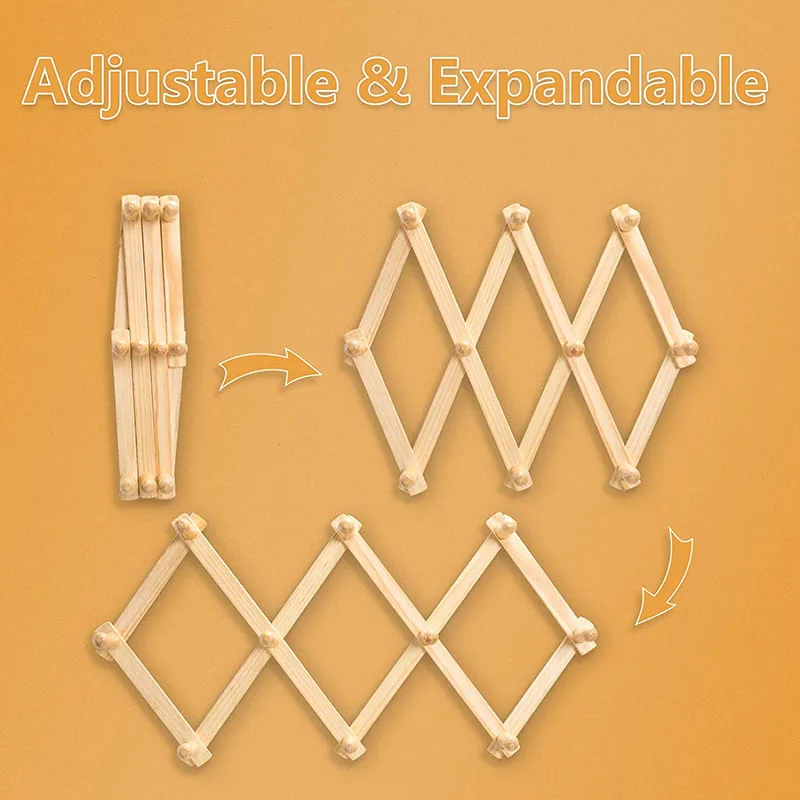 Деревянная расширяемая вешалка для одежды настенная хранения крючок чулана