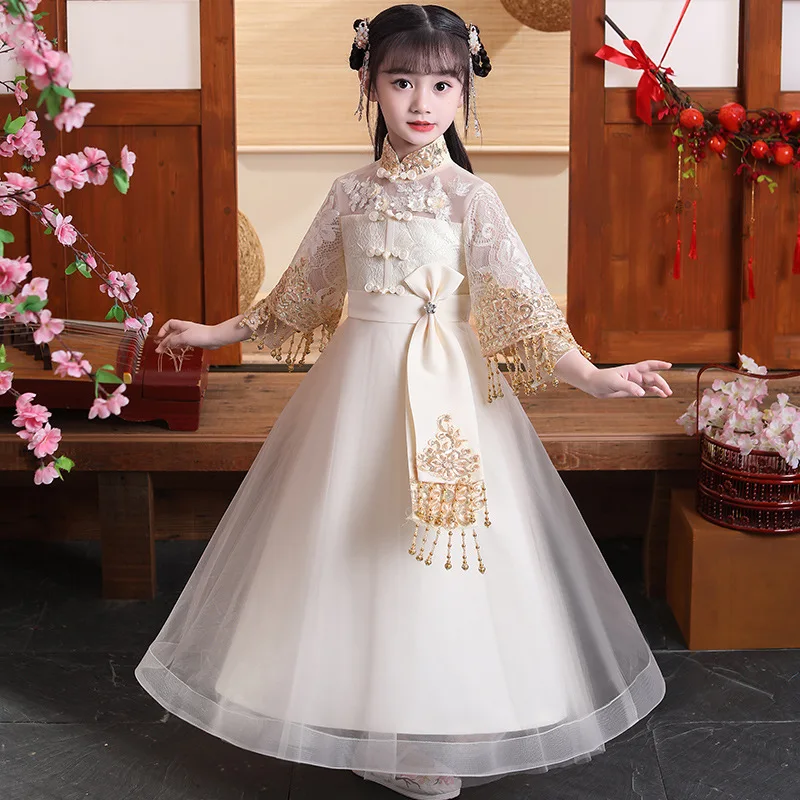 

Autumn And Winter Girls' Hanfu Super Immortal Tang Costume Thickened New Year's Dress Stage Costume Party Evening Dress