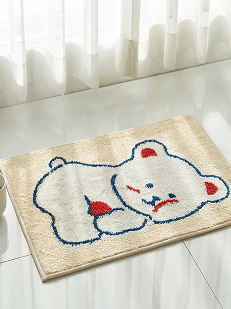 Милый мультяшный японский и корейский квадратный ковер с рисунком медведя карри