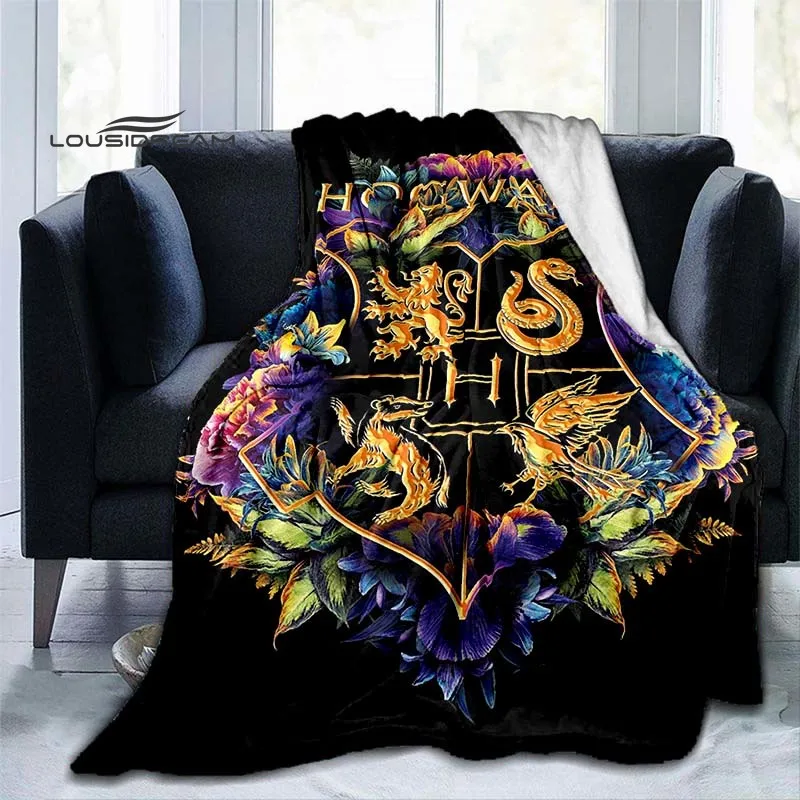 Одеяло Магическая Академия Модное кино Фланельный кроватный плед Мягкий 3D-напечатанный покрывало для дивана, путешествий, кемпинга Теплое одеяло.