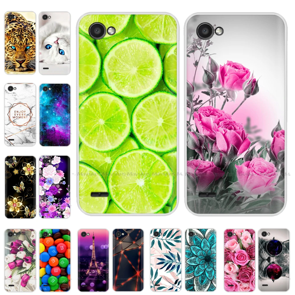 

Soft Silicone Phone Case For LG Q6 Case 5.5" Funda Capa Soft TPU Silicon Back Cover For LG Q6 alpha Q6a Q 6 M700 Pattern Cover