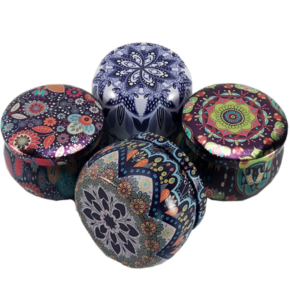 Круглая коробка для крекеров в форме барабана сахара олова конфет железная банка