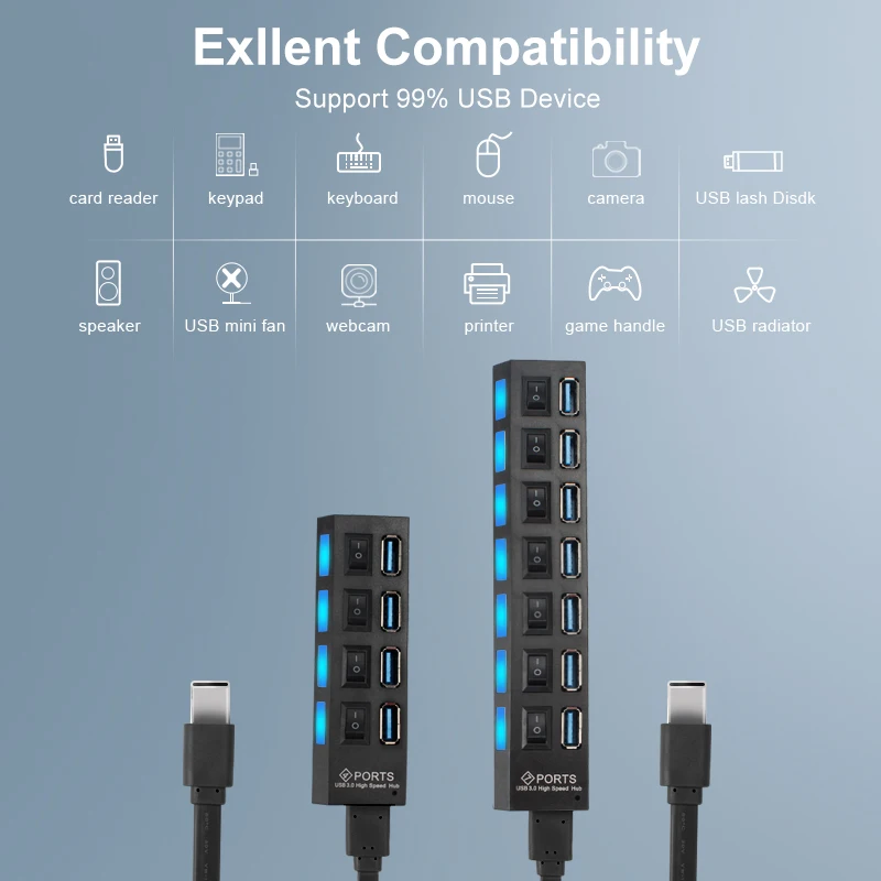 USB концентратор 3 0 C Mutil разветвитель type USB-C для ПК Macbook type-C USB-HUB адаптер несколько Hab