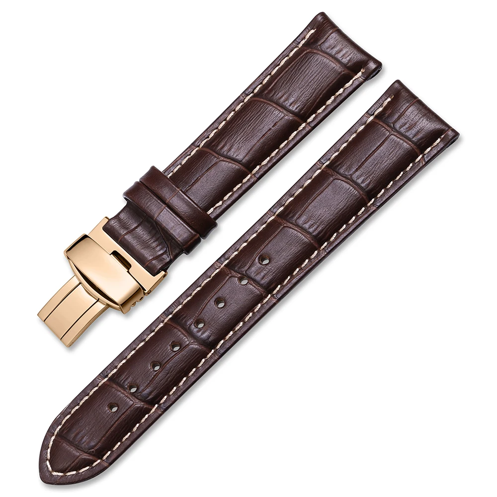 IStrap 18 мм до 24 мм ремешок из натуральной кожи для часов IWC Hamilton Omega Casio Breitling Tudor ремешок для часов летного пилота