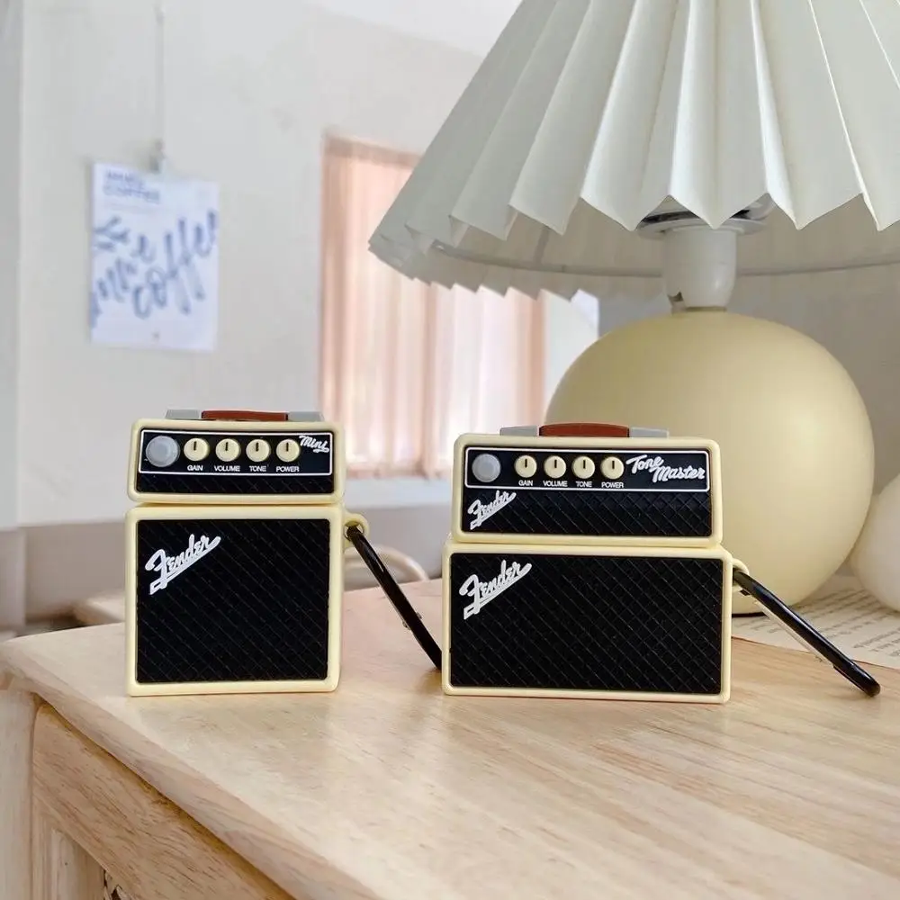 

3D Cute Vintage Tape Recorder Player For iPhone AirPods 1 2 3 Pro Charging Soft Silicon Cover Wireless Bluetooth Earphone Case