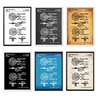 Винтажный Звездный Путь Энтерпрайз 1981, патентный план, настенная Картина на холсте, скандинавские постеры и принты, картины для декора комнаты