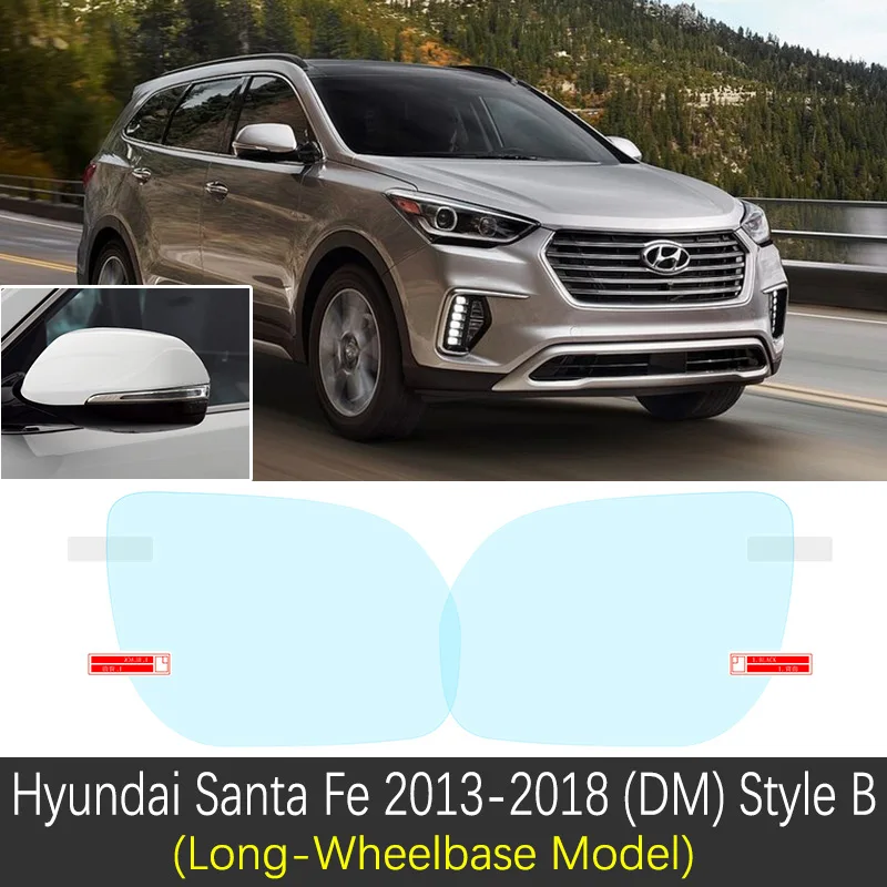 

Для Hyundai Santa Fe 2007 ~ 2019 CM DM TM ix45 45 полное покрытие противотуманная пленка для зеркала заднего вида аксессуары SantaFe 2010 2015 2017 2018