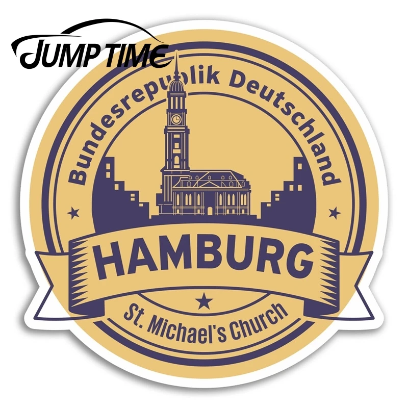 

Jump Time Гамбург город виниловые наклейки Германия забавная наклейка «Путешествие» багаж Водонепроницаемая Автомобильная наклейка на окно б...