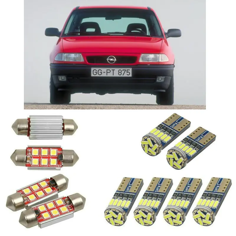

Светодиодный светильник s для салона автомобиля, для Opel astra f classic, хэтчбек, седан, трансформер t92, лампы для автомобилей, светильник для номерн...