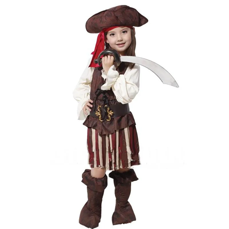 

Girls Elis Pirate Captain Costume Cosplay Halloween Carnival Party Dress