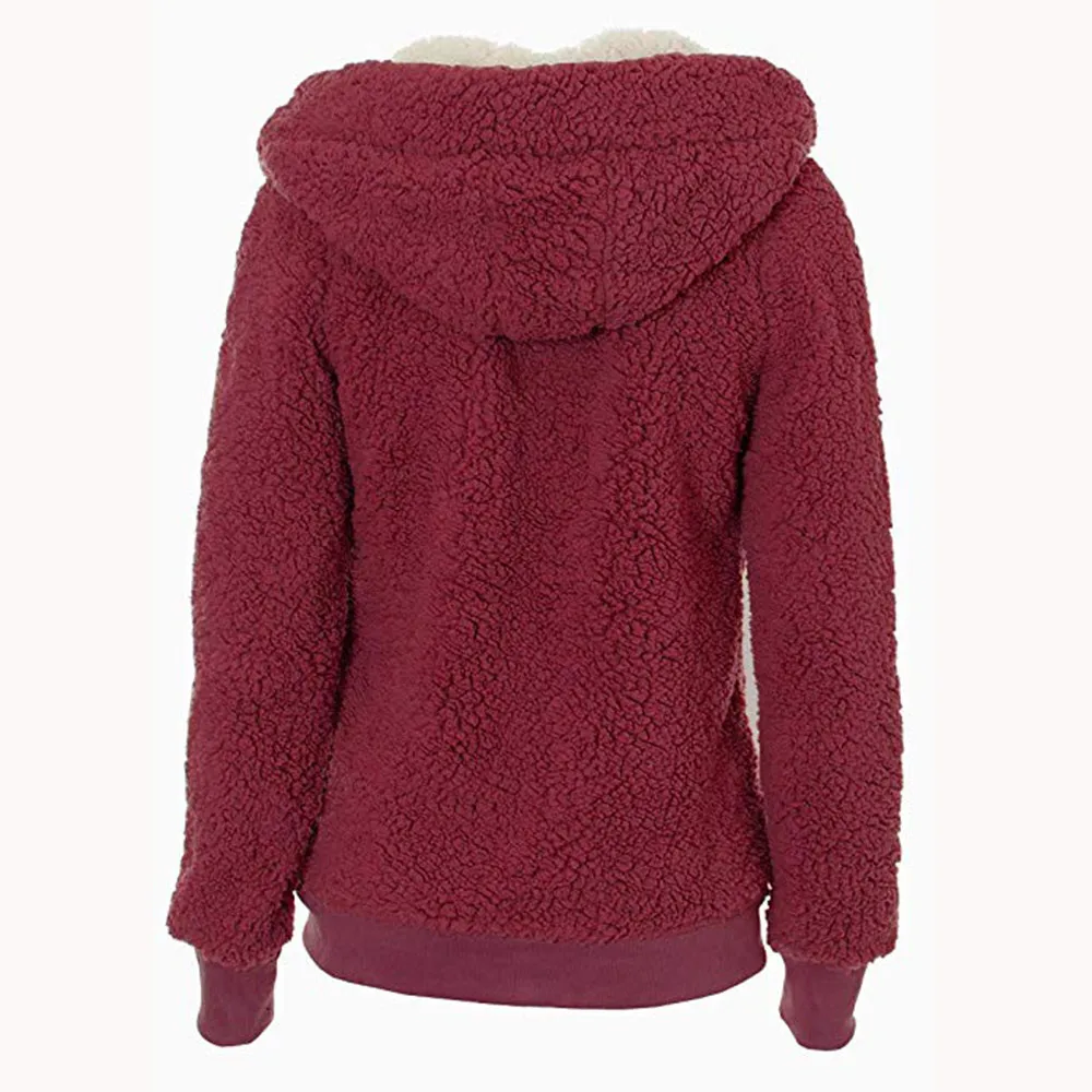 Зимняя женская куртка повседневное мягкое флисовое пальто с капюшоном и длинным