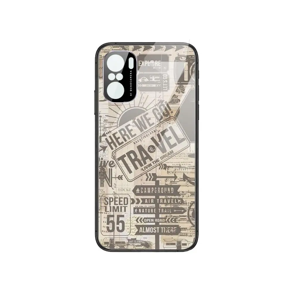 

Popular world map travel Phone Case For xiaomi F1 F2 F3 Pro X3 M3 9C 10T Lite NFC Anime Black Cover Silicone Back Prett mi 10 ul