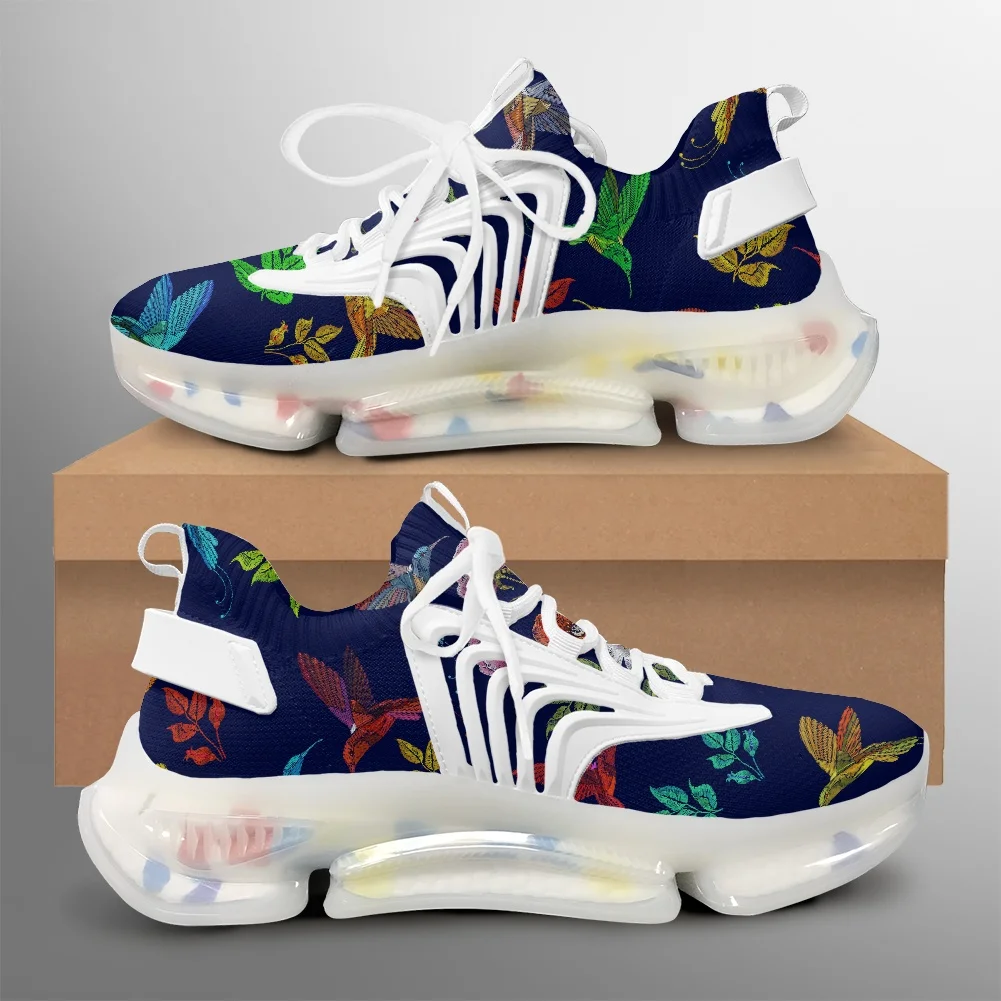 

Кроссовки ELVISWORDS мужские легкие, брендовая Дизайнерская обувь для баскетбола, на шнуровке, с рисунком Колибри, подростковая обувь на плоской...