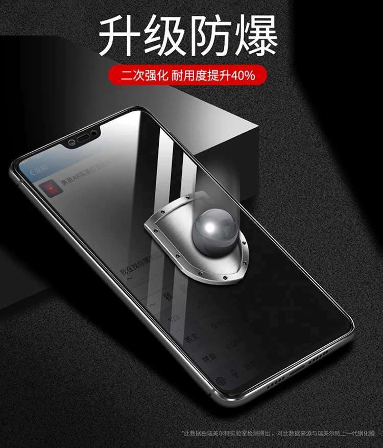 2 шт. анти-шпионское надежное закаленное стекло для OPPO A7 AX7 A7XPRO AX7PRO A9 A9X Защитная пленка для экрана Защитная крышка