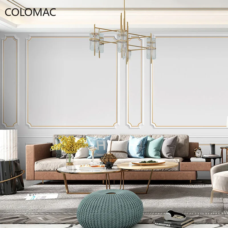 

Colomac Custom Personality 3D Plaster Line Geometric Wallpaper Modern Living Room Background Mural Room Decoration Dropshipping