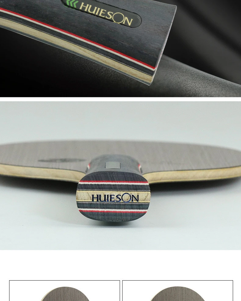Huieson Prime Quality Technology Surface Ayous Carbon Fiber Big Central Paulownia Wood Table Tennis Racket Blade for Adults S5