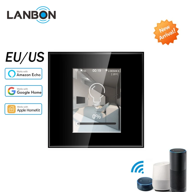 

EU US LCD Dimmer Smart Wifi Dimmer Switch 220V 110V Smart Switch Voice Control Work With Apple Homekit Siri Alexa Google Home