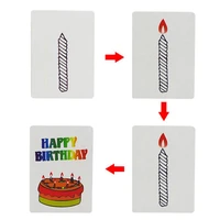 10 sets happy birthday card magic tricks magician gimmick cards gimmick trick illusions