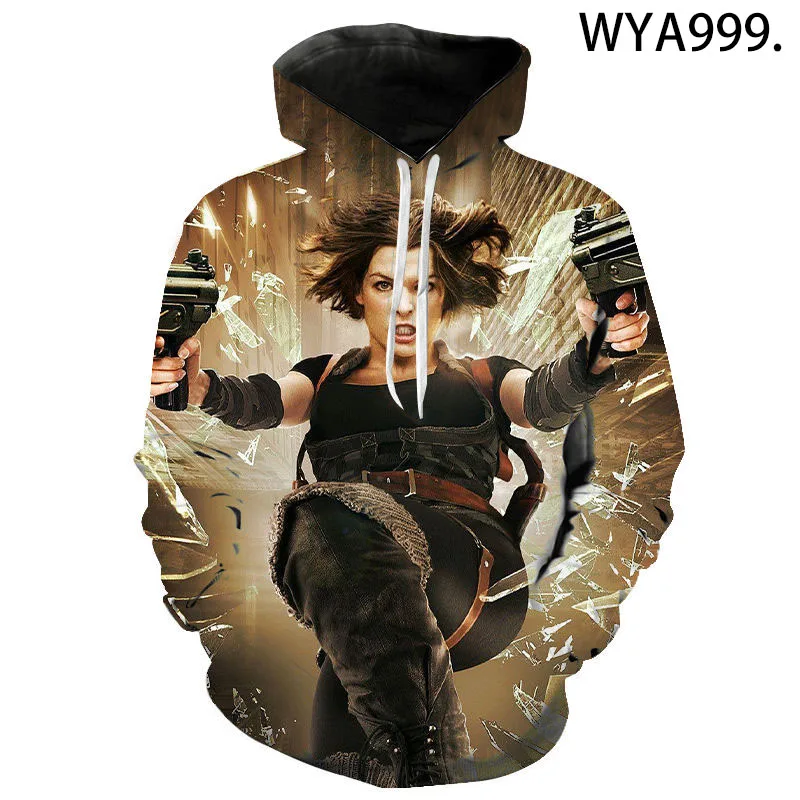 

New Hoodies Men Women Children Resident Evil The Final Chapter Sweatshirts 3D Printed Pullover Streetwear Boy Girl Kids Jacket