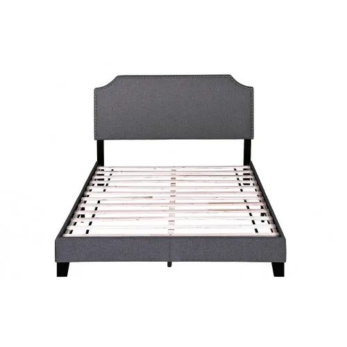 TOPMAX ОБИТАЯ платформа рама кровати с гвоздиком отделка изголовья и деревянные