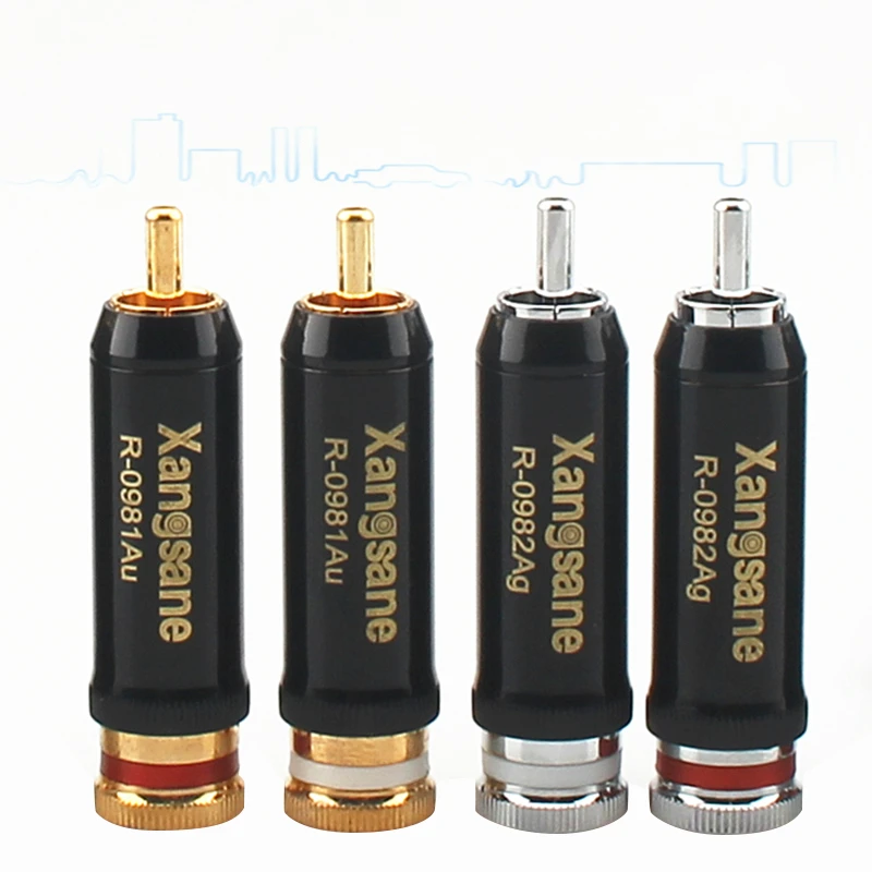 

Audiophile HIFI gold-plated RCA plug for DIY audio cable RCA connector
