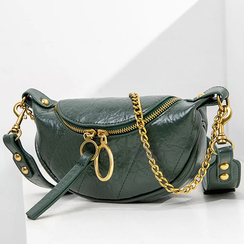 Женская нагрудная сумка на цепочке сумка-мессенджер через плечо модные