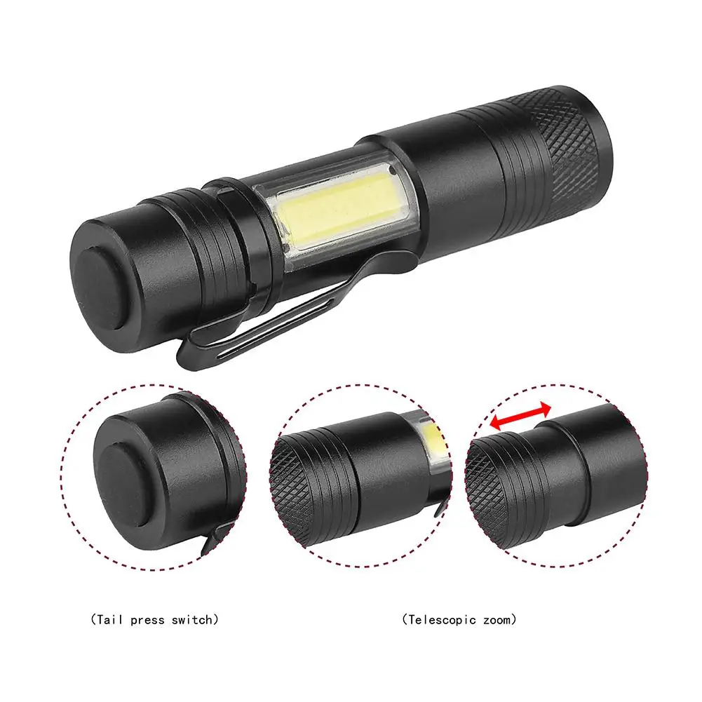 MeterMall наружный мини-портативный мини мощный телескопический зум-фонарь