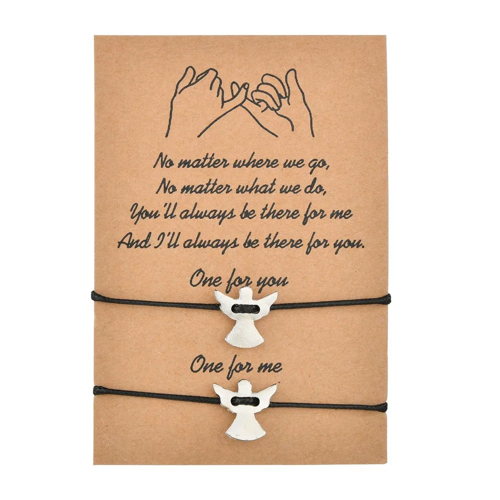 

Card Bracelet Alloy Angel Adjustable Woven Bracelets Jewelry